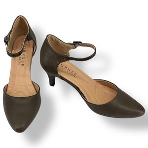 Journee Collection Bettie Taupe D'Orsay Ankle Strap Pumps Kitten Heel 7